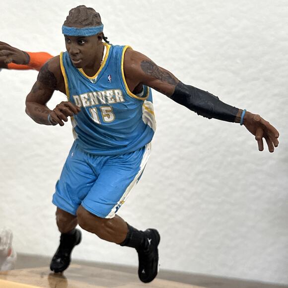 Carmelo Anthony New York Knicks NBA White Jersey, Denver Nuggets Figure Lot - Picture 2 of 16